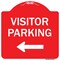 Signmission Designer Series Visitor Parking 1, Red & White Heavy-Gauge Aluminum Sign, 18" x 18", RW-1818-9872 A-DES-RW-1818-9872 - alternate 1